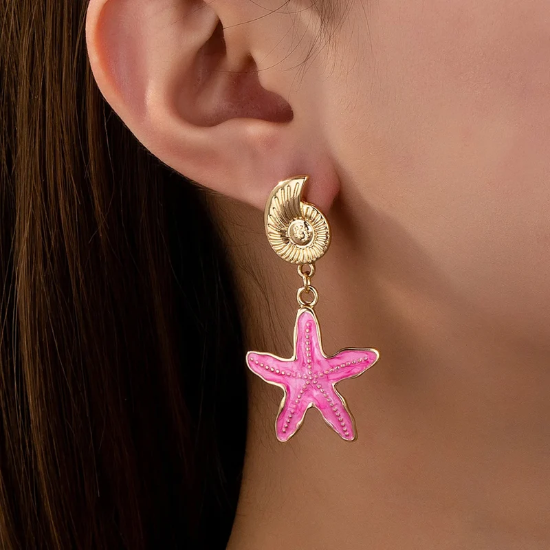 Boucles d'Oreilles Coquillage Couleur