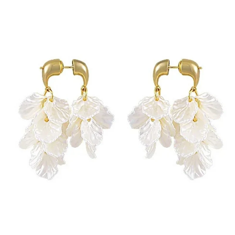 Boucles d'Oreilles Pétale Coquillage