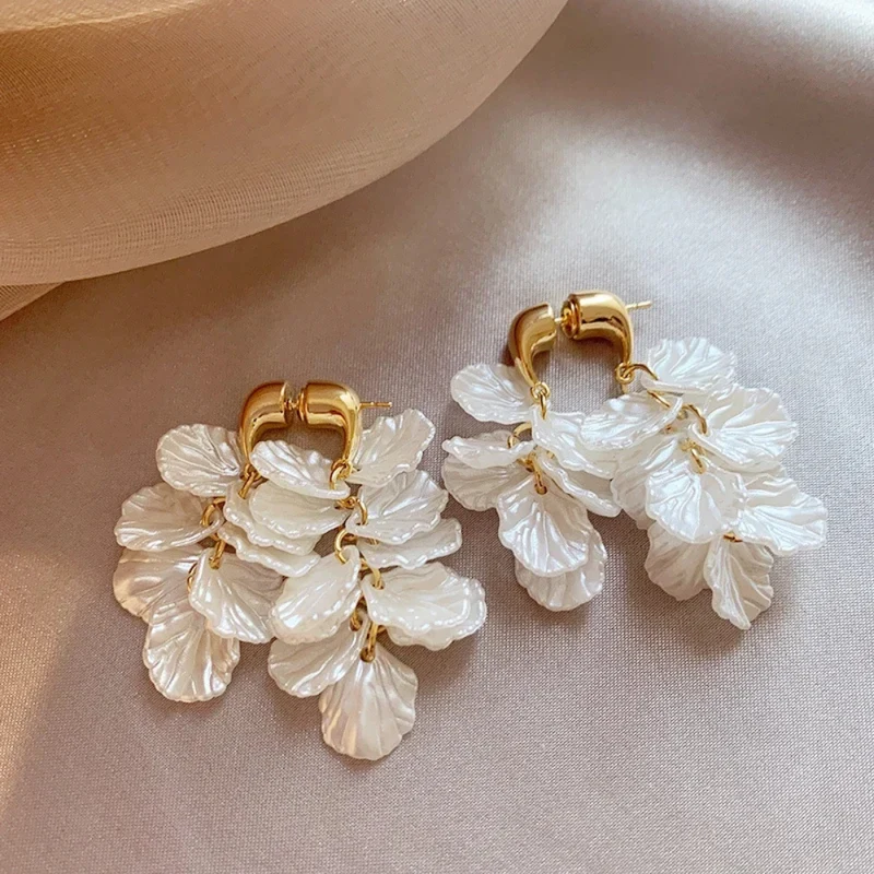Boucles d'Oreilles Pétale Coquillage