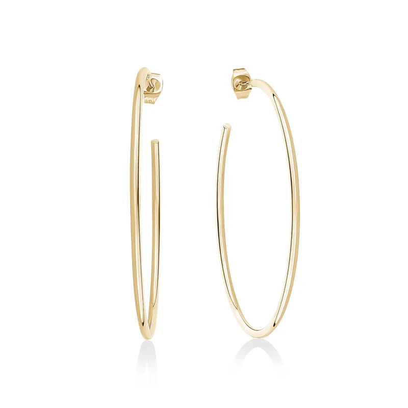 Boucles d'oreilles cerclées légères de 50 mm