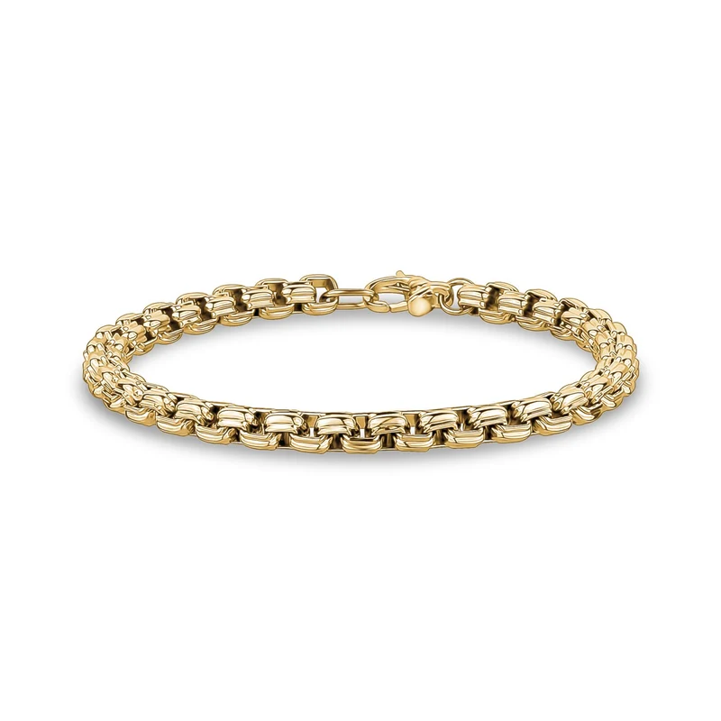 Bracelet à maillons en forme de boîte ronde de 6 mm
