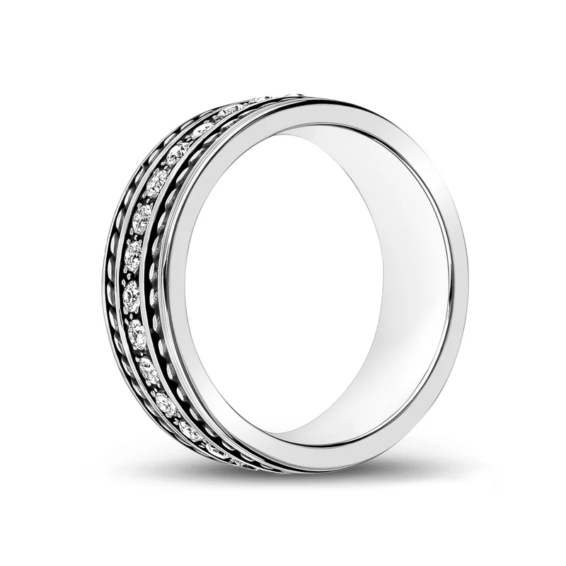 8mm C.Z Stone Jonc