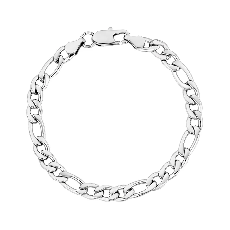 Bracelet à maillons Figaro de 7 mm