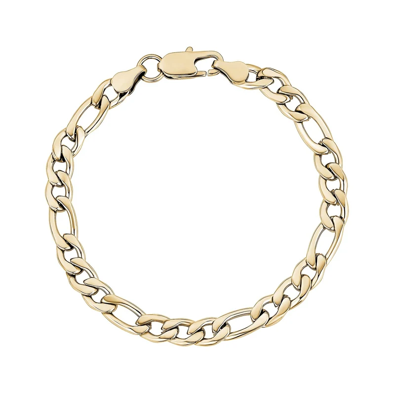 Bracelet à maillons Figaro de 7 mm