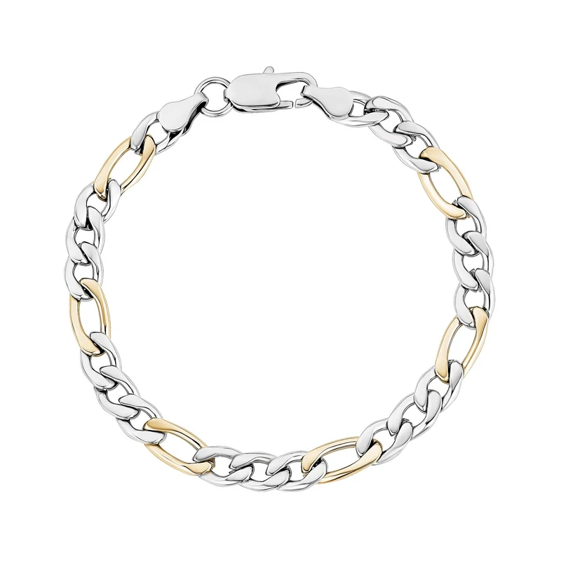 Bracelet à maillons Figaro de 7 mm