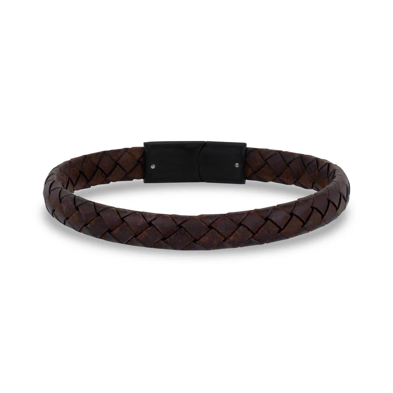 Bracelet plat en cuir de 8 mm