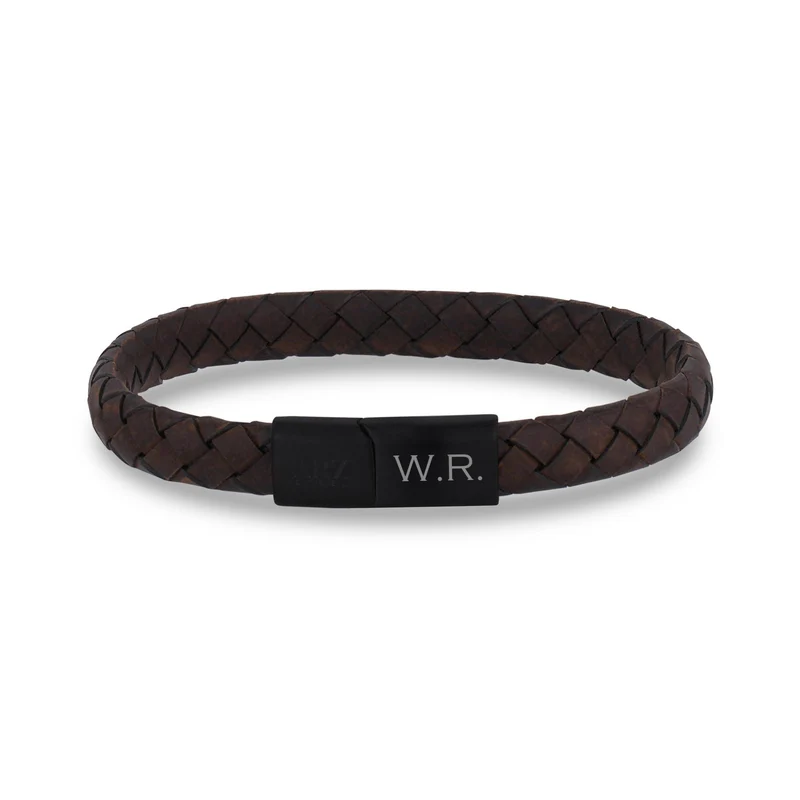 Bracelet plat en cuir de 8 mm