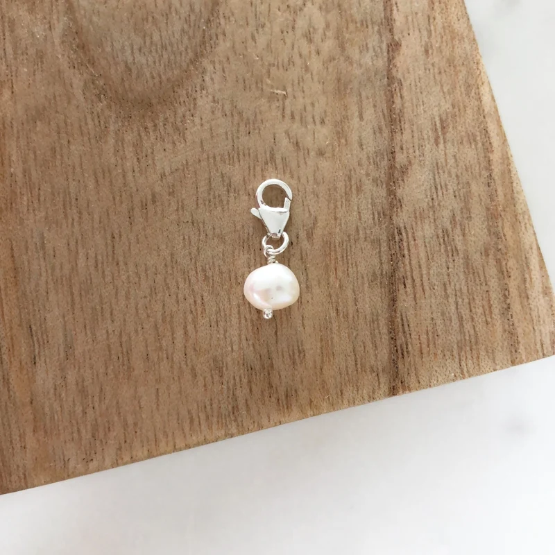 Charm "Perle d'eau douce" argent