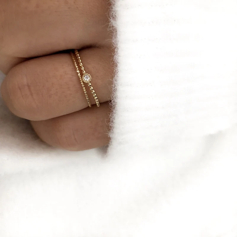Bague "Lina" plaqué or