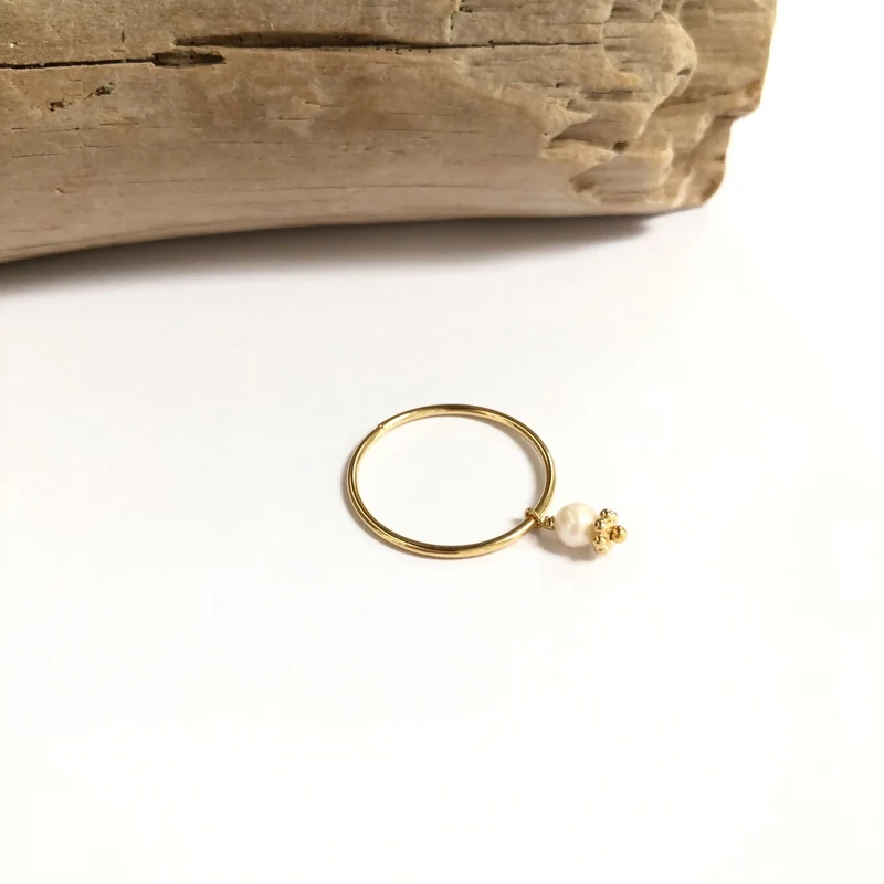 Bague "Made" plaqué or