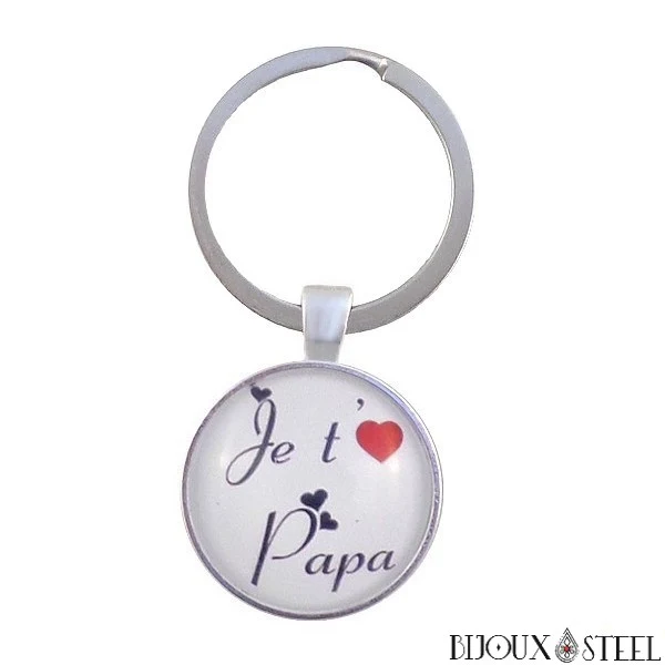 Porte-clés cadeau je t'aime papa
