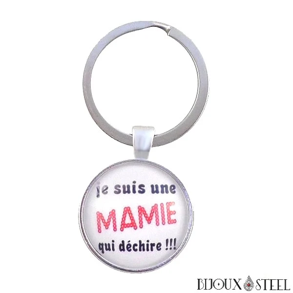 Porte-clés cadeau je suis une mamie qui déchire