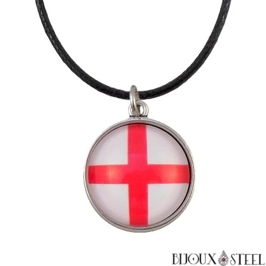 Collier à pendentif drapeau de l'Angleterre