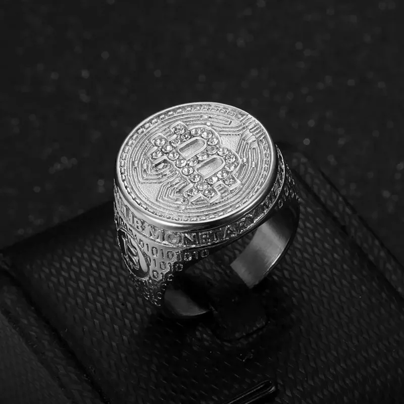 Chevalière Bitcoin Argent