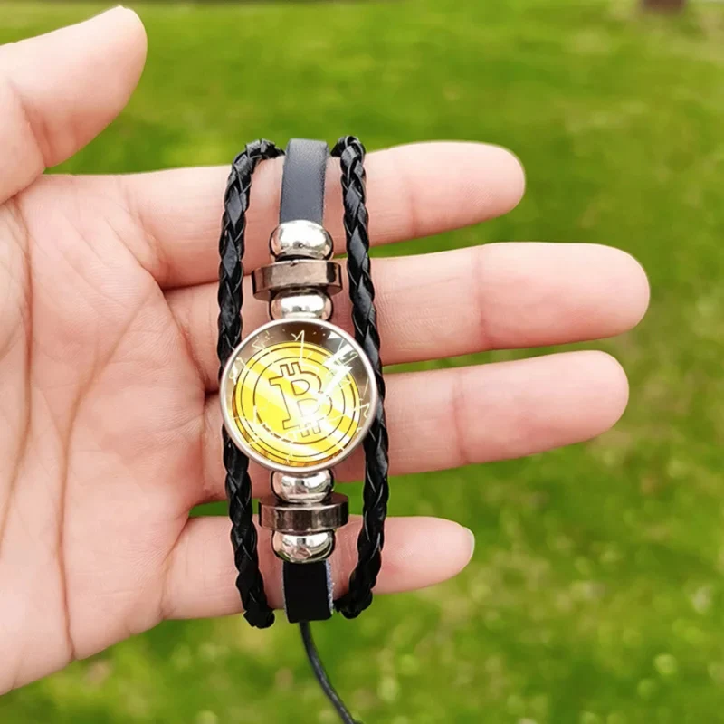 Bracelet Bitcoin Cuir