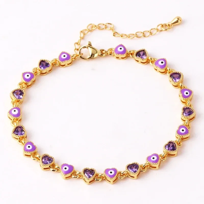 Bracelet Œil Violet Femme