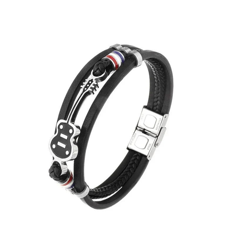 Bracelet Cuir Guitare