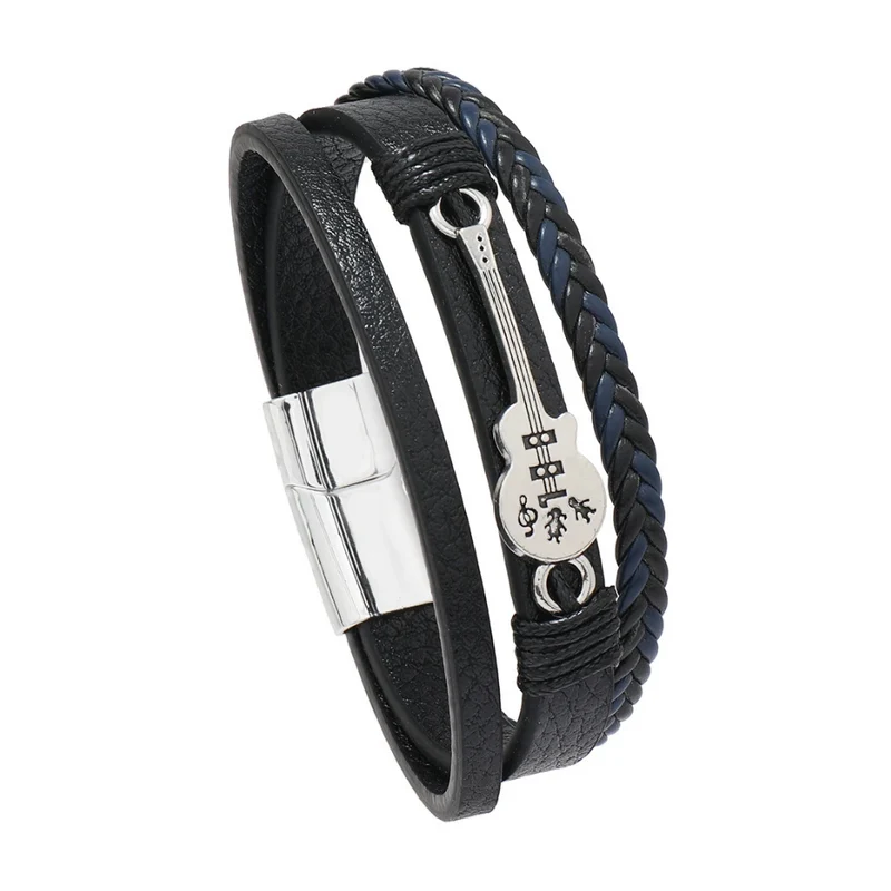 Bracelet Cuir Homme Guitare