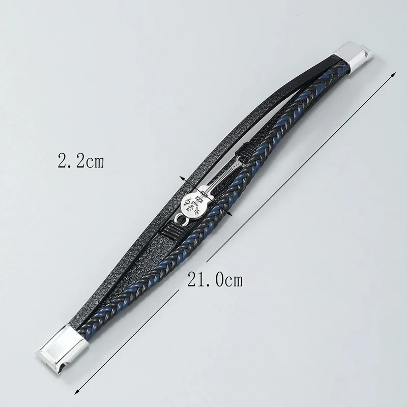 Bracelet Cuir Homme Guitare