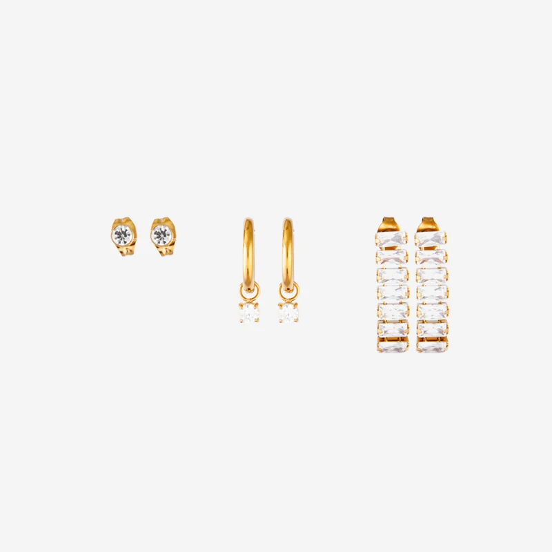 Boucles d'oreilles En Set Strass