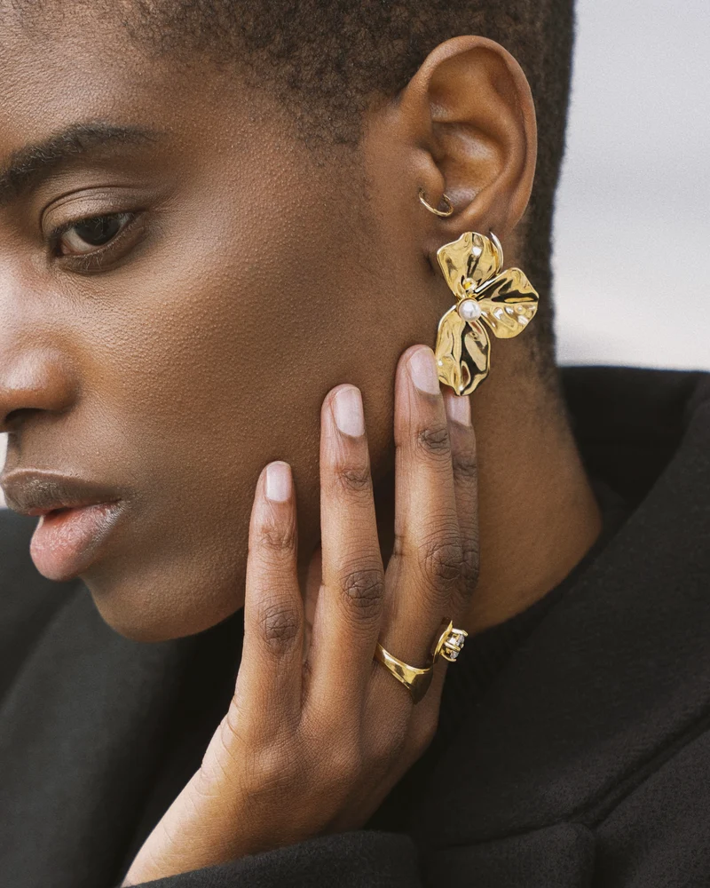 Boucles d'oreilles Ronde Classique En Set