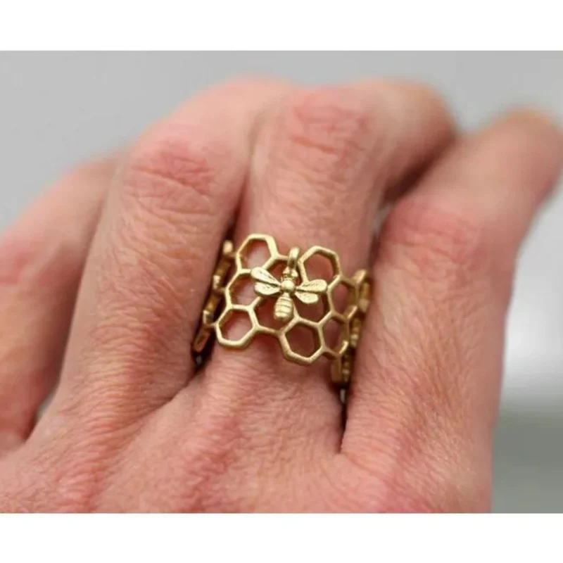 Bague Alvéole Abeille