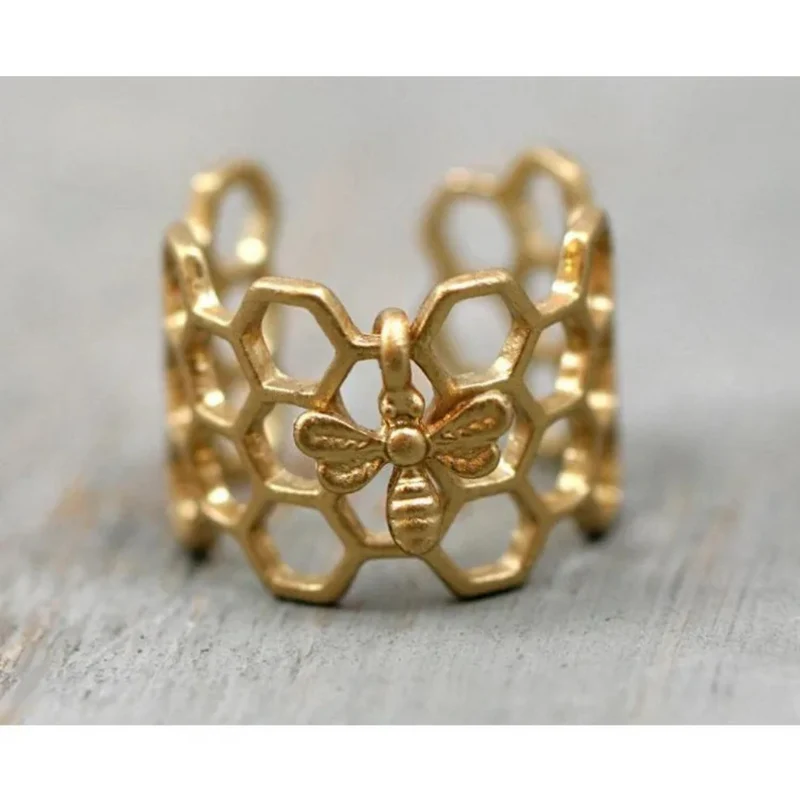 Bague Alvéole Abeille