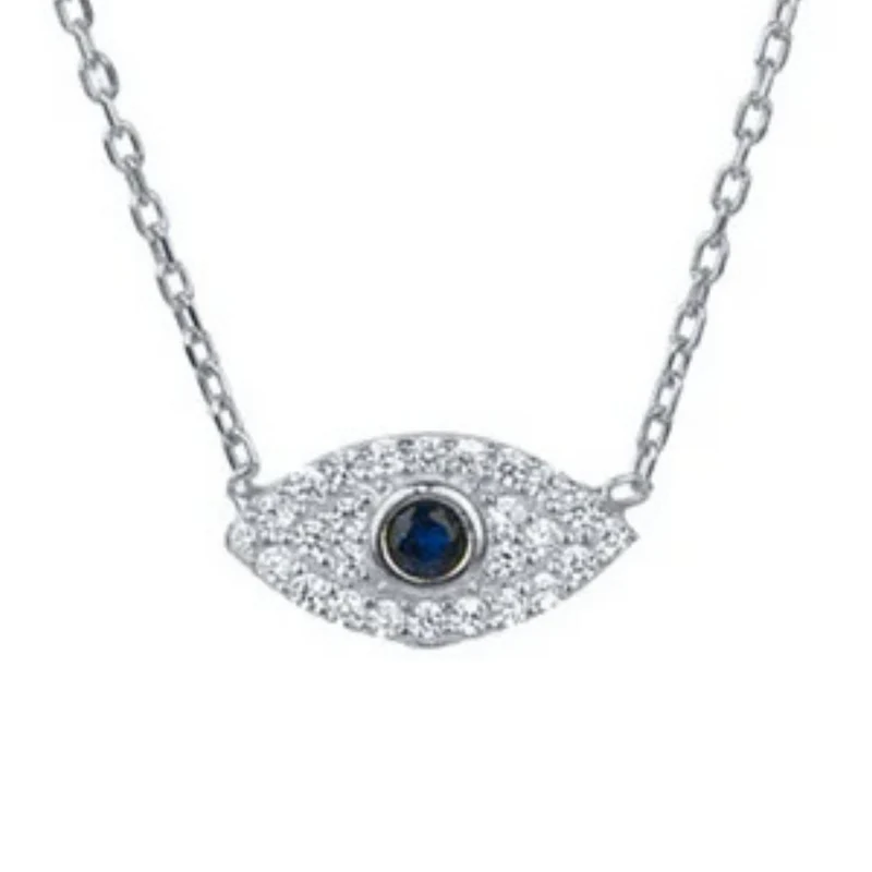 Collier Œil Turc Strass Argent