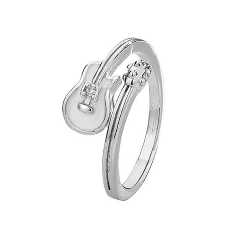 Bague Guitare Argent et Blanche