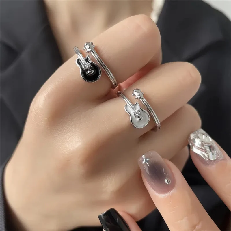 Bague Guitare Argent et Noir