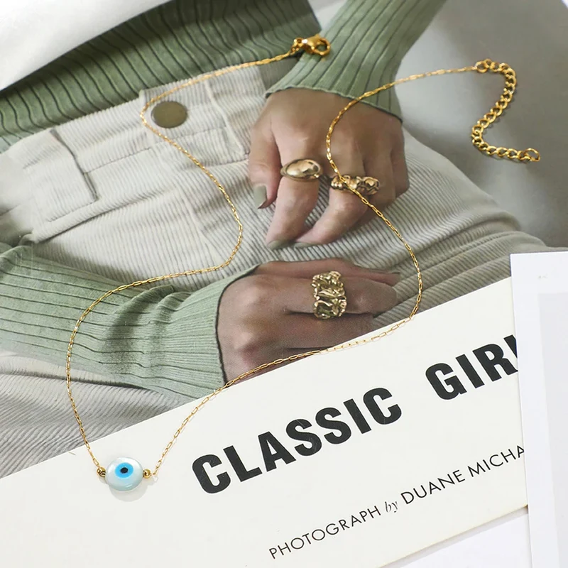 Collier Œil Grec Blanc