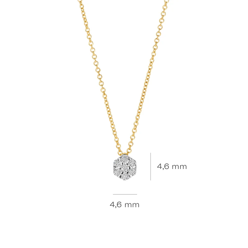 Blush Collier en or 14 carats avec diamants naturels 3616BDI