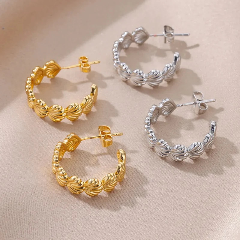 Boucles d'Oreilles Créole Coquillage