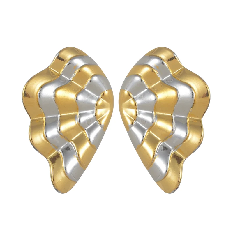 Boucles d'Oreilles Coquillage Bicolore
