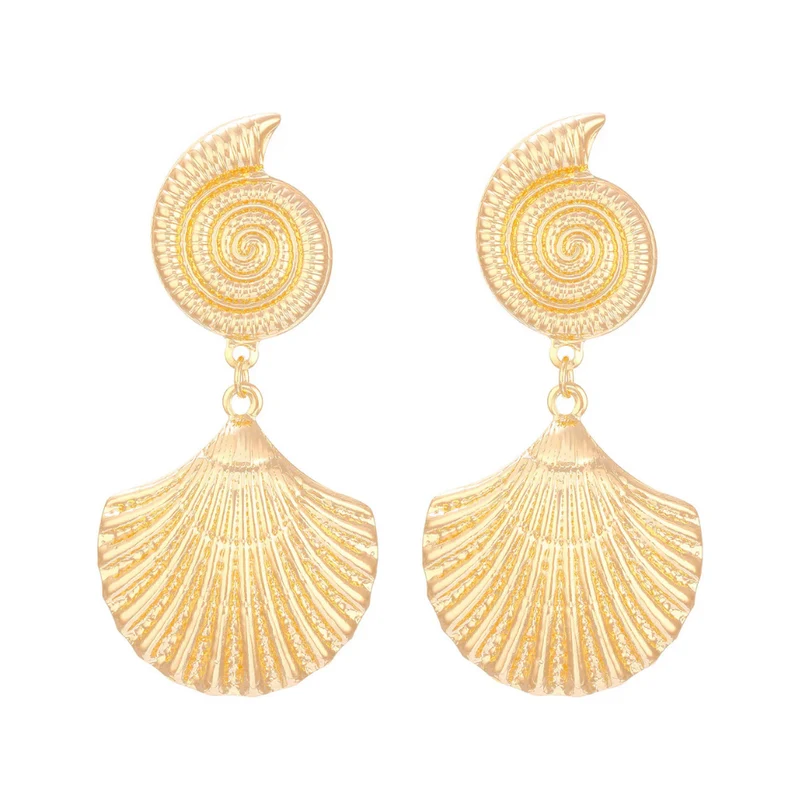 Boucles d'Oreilles Double Coquillage