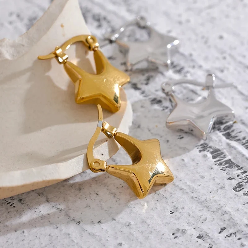 Boucles d'Oreilles Demi Étoile