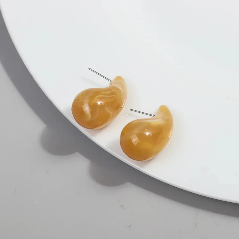 Boucles d'Oreilles Goutte Résine