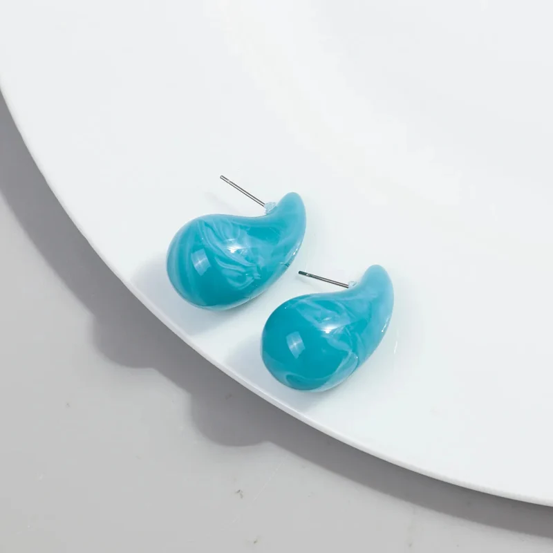 Boucles d'Oreilles Goutte Résine