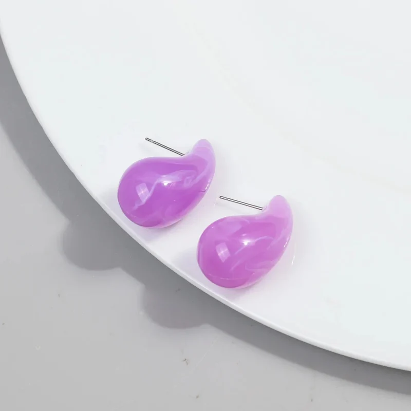 Boucles d'Oreilles Goutte Résine