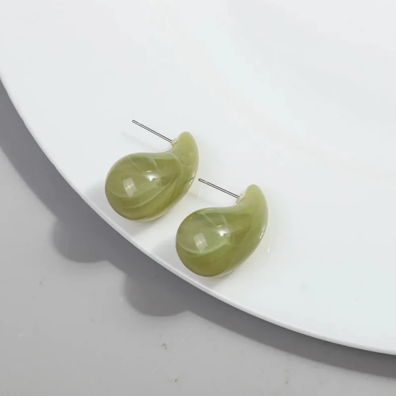 Boucles d'Oreilles Goutte Résine
