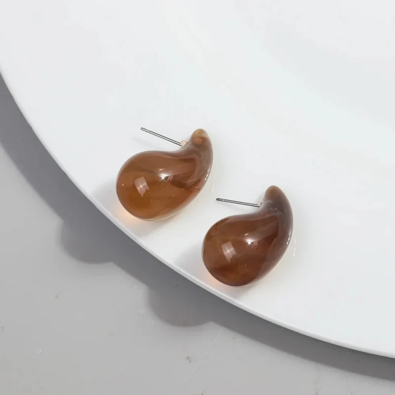 Boucles d'Oreilles Goutte Résine