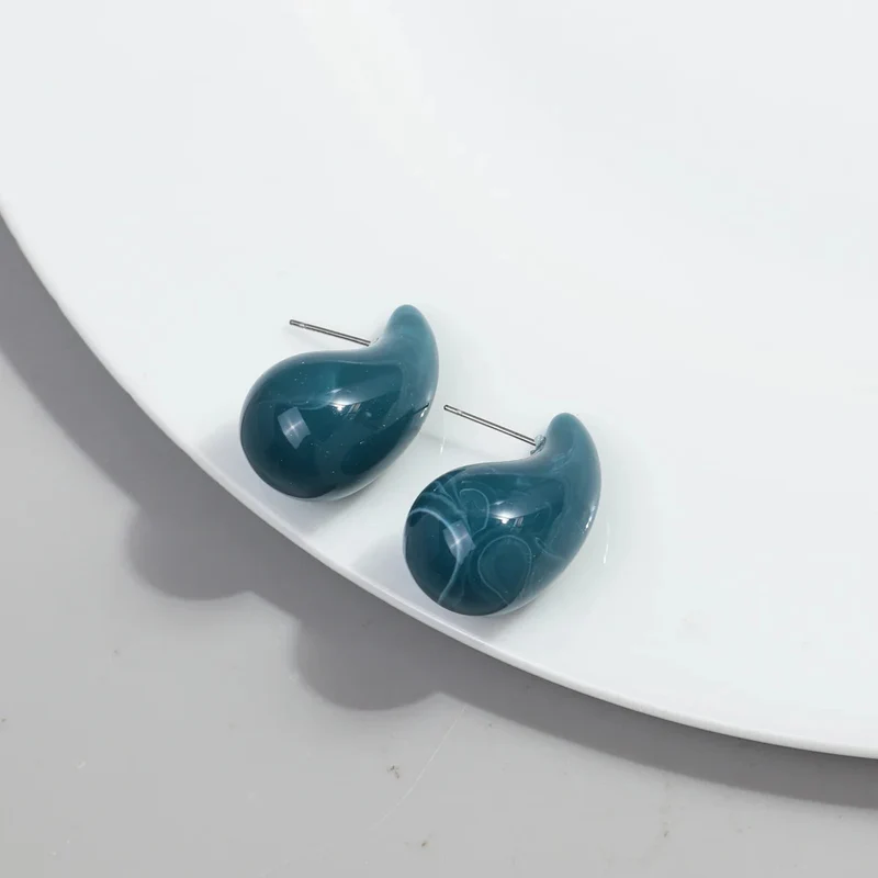 Boucles d'Oreilles Goutte Résine