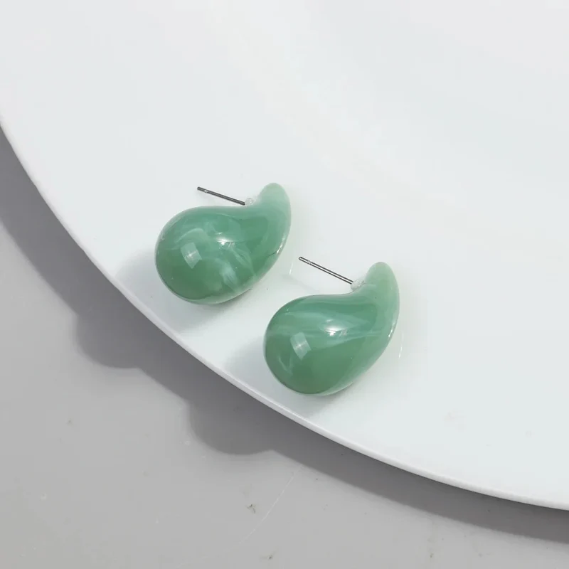 Boucles d'Oreilles Goutte Résine
