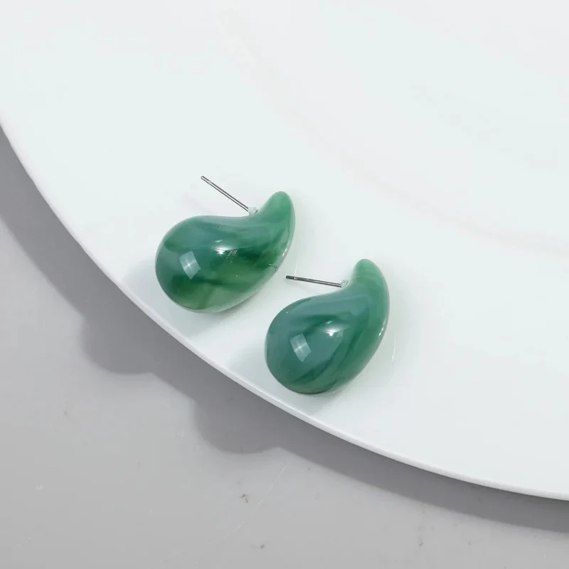 Boucles d'Oreilles Goutte Résine