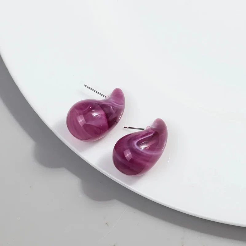 Boucles d'Oreilles Goutte Résine
