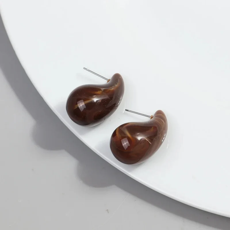Boucles d'Oreilles Goutte Résine