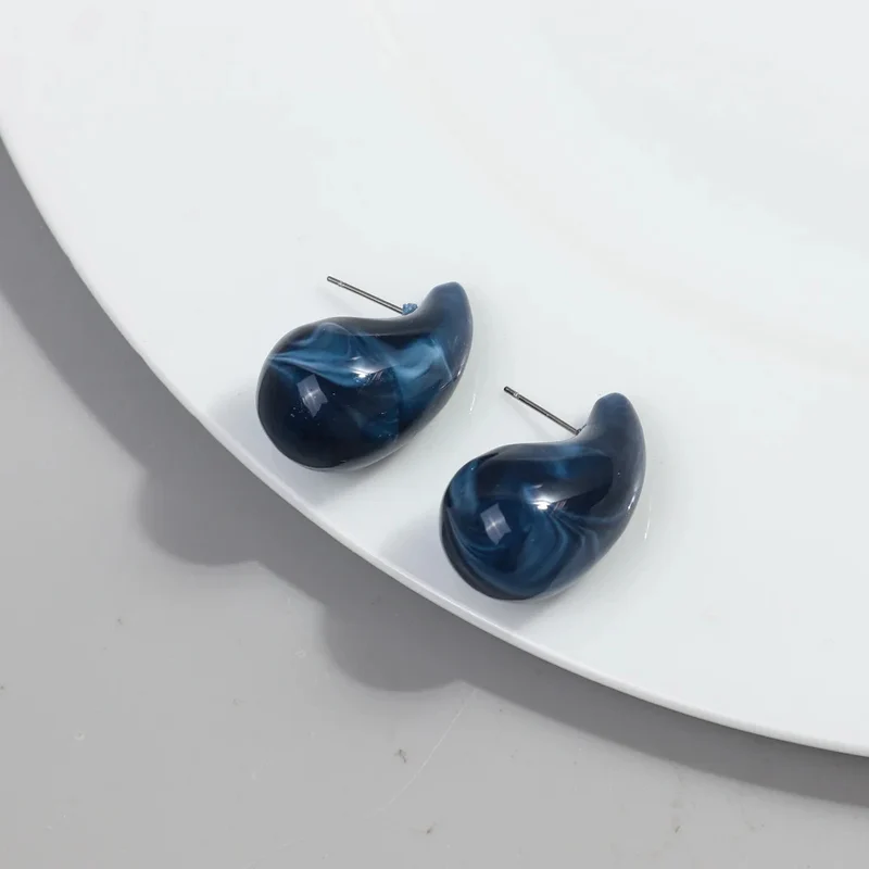 Boucles d'Oreilles Goutte Résine