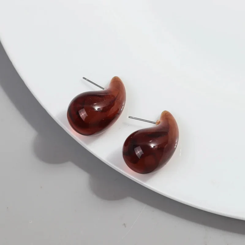 Boucles d'Oreilles Goutte Résine