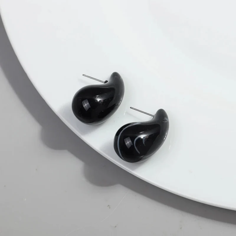 Boucles d'Oreilles Goutte Résine