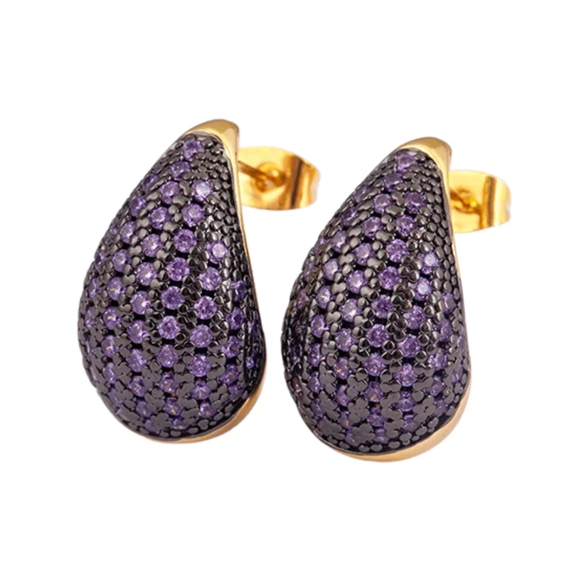 Boucles d'Oreilles Goutte Zircon